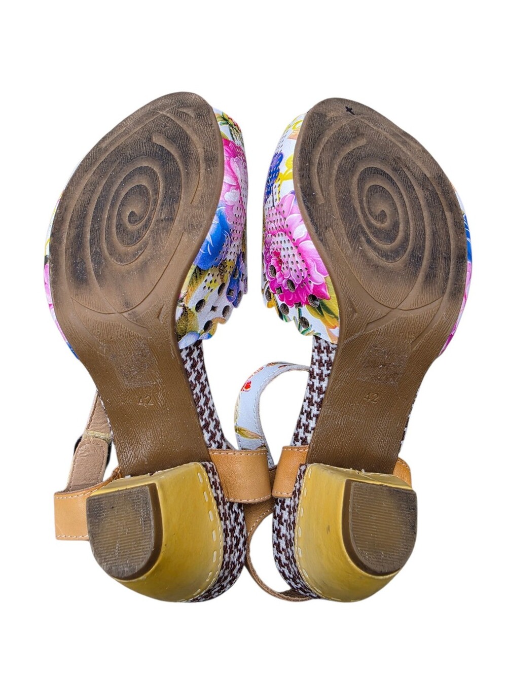 Spring Step L'Artiste Jivvi Floral Leather Sandals Multi Color Size 42 / US 10. - Picture 7 of 8